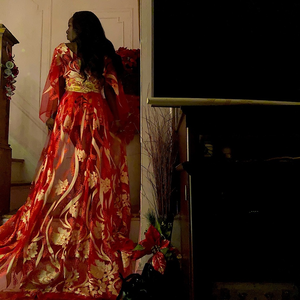 I am selling this beautiful handmade boudoir robe